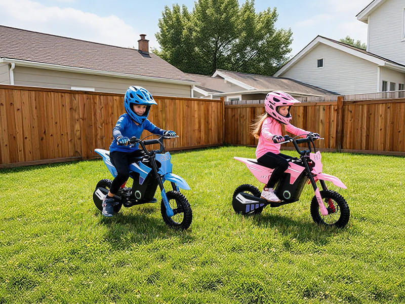 Can a Kids Electric Dirt Bike Ride on Wet Grass and Hills